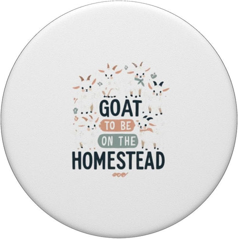 Cute Goats Farm Life Fun Homestead Pun Humor PopSockets Standard PopGrip