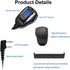 SAMCOM Walkie Talkie Speaker Mic, 2 Pin K Type Handheld Microphone with Reinforced Cable, 1 Pack