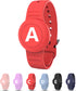 Waterproof AirTag Bracelet for Kids, Personalized Initial Letter Holder, Adjustable Anti-Lost GPS Tracker, A