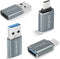 4-Pack Type C Female to A Male Charger Converter & USB C Male to USB Female OTG Adapter for iPhone 12 to 15