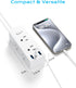 European Travel Plug Adapter, Olcorife Power Strip with 6 Outlets, 3 USB Ports, 5ft Extension Cord