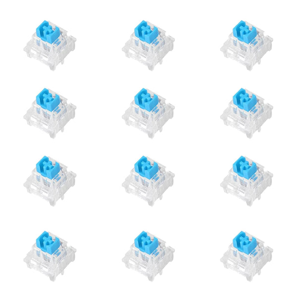 Dmopipp Keyboard Switches, 12PCS Blue Keyboard Clicker Replacement 3 PIN Mechanical Keyboard Switch