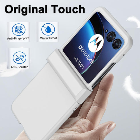 NINKI Compatible Motorola Razr Plus Case 2023 with Hinge Protection, Thin Cute Hard PC Protective Phone Case for