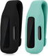 kwmobile 2X Clip Holders for Fitbit Inspire 3 / Inspire 2 / Ace 3, Clip-On Holder Replacement Set - Black/Mint