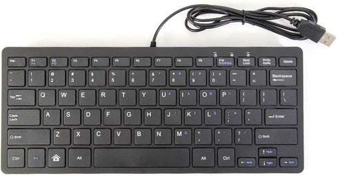 Ultra Thin Wired USB Mini PC Keyboard for Apple Mac, Laptop, Notebooks