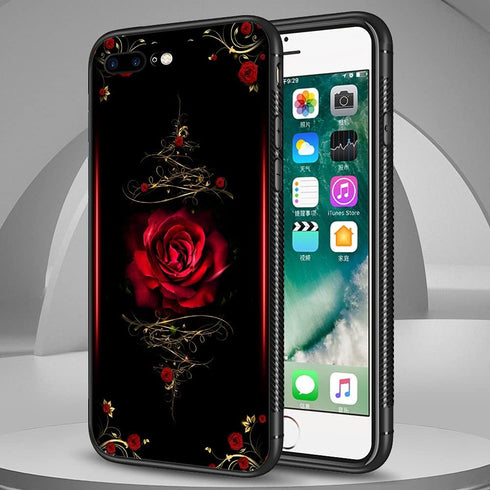 Compatible with iPhone SE 2022 Case, Non-Slip Soft TPU Protective Cover, Hard PC Back, Pattern Design,