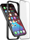 Eastcoo Slim Metal Bumper Case for iPhone 12 12 Pro, Metal Bumper Cover with Soft TPU Inner, Black