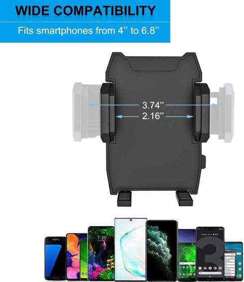 woleyi Fast Charging Car Phone Holder, Dual USB Port Car Charger Mount for iPhone 11 Pro Max and All Smartphones