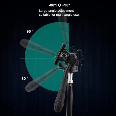LEFTFOTO Mini Tripod Fluid Head with Pan Tilt Head, Arca Swiss Quick Release Plate for Camera Tripod and DSLR