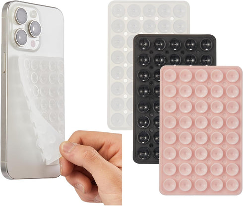 Yizerel 3 Pack Silicone Sticky Grip Holder for Cellphone, Silicone Suction Cup Phone
