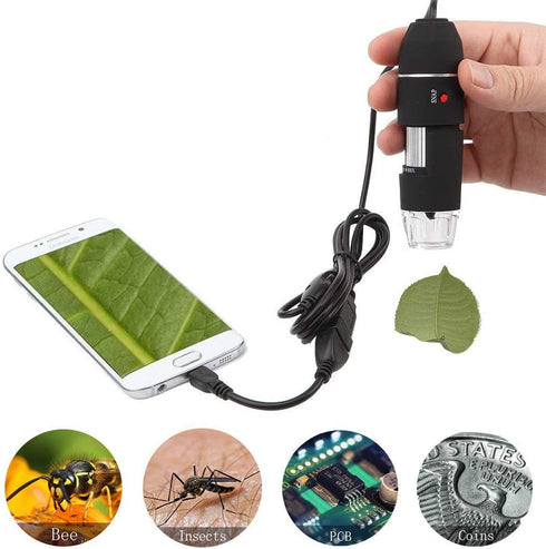 Original 40-1000X USB Microscope with Portable Carrying Case, Digital Magnification Endoscope Camera for Android,