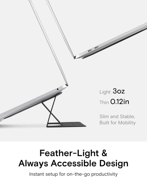 MOFT Laptop Stand for Desk, Adhesive with 2 Adjustable Viewing Angles, Portable for MacBook