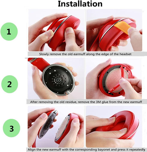 Studio2.0 Replacement Earpads Ear Pad Cushion Cover for Beats by Dr.Dre Studio 2 Wired/Wireless & Studio 3.0 Headphones