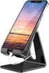 Crpich Acrylic Phone Stand, Ergonomic Design for Apple iPhone and Samsung Galaxy, Black