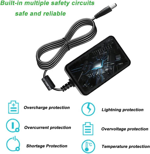 TKDY 24V Power Supply for LED Strip Lights, 24Vdc 1.5A AC Adapter Charger Cord for 24 Volt Devices