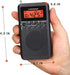 Pocket Weather Radio NOAA/AM/FM, Emergency Portable Transistor with LCD Display, Best Reception Battery Operated