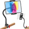 LRDXY Gooseneck Tablet Holder, 19.69in Metal Crab Clamp iPad Mount for Stroller/Treadmill/Golf Cart/Boat/Mic