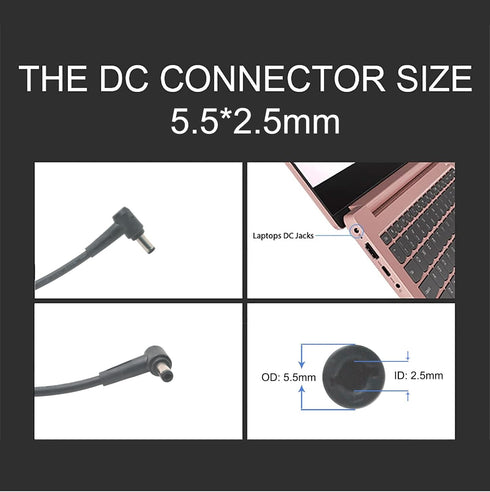 Laptop Adapter 19.5V 7.7A 150W A17-150P1A AC Adapter for Asus Laptop Charger 5.5x2.5mm (not 4.5x3.0mm)