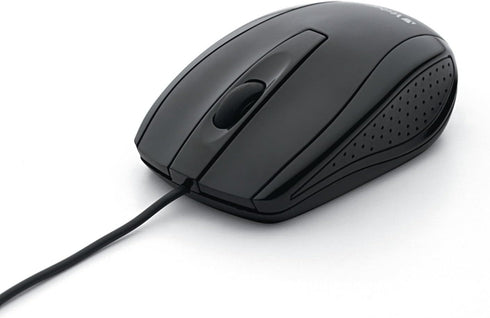 Verbatim Wired USB Computer Mouse - Corded USB Mouse for Laptops and PCs, Black