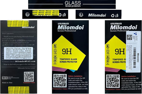 Milomdoi 4 Pack Privacy Screen Protector for iPhone 15 Pro Max, 9H Tempered Glass Camera Lens Protectors, Case Friendly.