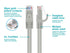 Cat6 RJ45, 24AWG 550Mhz, 7 Monoprice Ethernet Patch Cable - Snagless Stranded Pure Bare Copper Wire, UTP, Feet, Gray