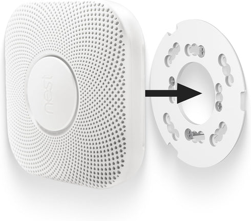 Mounting Plate Replacement for Google Nest Protect 2nd Gen(Wired&Battery) - Replacement Backplate for Nest Detector Models 06A & 06C, White