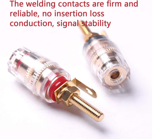 Atoplee 5 Pair Speaker Terminal Binding Post Banana Plug Socket Connector for Amplifier Speaker