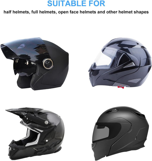 Motorcycle Helmet Speakers Headphones, Loud Sound, Large Button for Gloves, IPX7 Waterproof, Easy Install