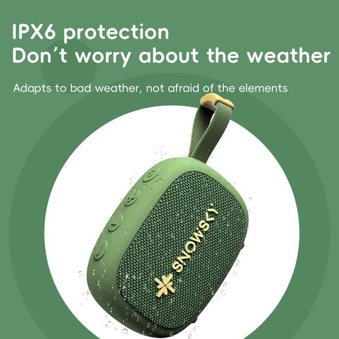 FiiO withIPX6 21H 5.4, /Snowsky Anywhere Portable Bluetooth Speaker Waterproof, Playtime, Wireless Stereo Pairing, HiFi