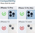 Korecase 2 Pack for iPhone 13 Pro & iPhone 13 Pro Max Camera Lens Protector Metal Tempered Glass Camera Cover,Whole Piece 9H Strong Stickiness Rear Camera Lens Case Friendly - Black