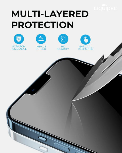 LIQUIPEL Safeguard Tempered Glass Screen Protector for Apple iPhone 12 Pro Max