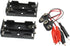 2Sets 2X 1.5V Battery Holder with T Type Wired Alligator Clip Standard Snap Connector kit 3V