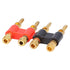 2Pcs Stackable Dual Banana Banana Plugs for Speaker Wire, Banana Connectors for Speaker Wire, Brass Banana Plug 2 Way Banana Connectors Male Plug 2 Way Brass Connectors Speaker