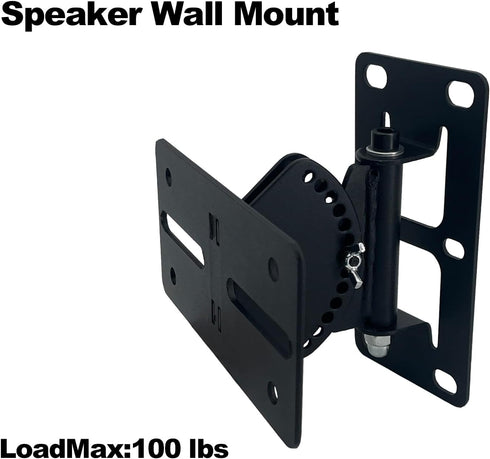 MY-22 Heavy Duty Speaker Wall Mount, Speaker Mount Wall,Speaker Wall Mount Bracket Design for Large Speakers ,Hold up to 100lbs,(2 Packs Black)