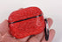 Sparkly Diamond Case for AirPods Pro 1&2 - Shockproof Rhinestone Cover Skin with Keychain, Rro Red
