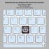 Wireless Keyboard and Mouse, Rechargeable Bluetooth Combo, Ultra Slim Portable Set for Windows, Laptop, PC (Sky Blue)