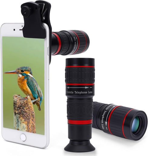Acouto 20X Telephoto Lens, Long Focus Zoom Telephoto Lens with Clip for Smart