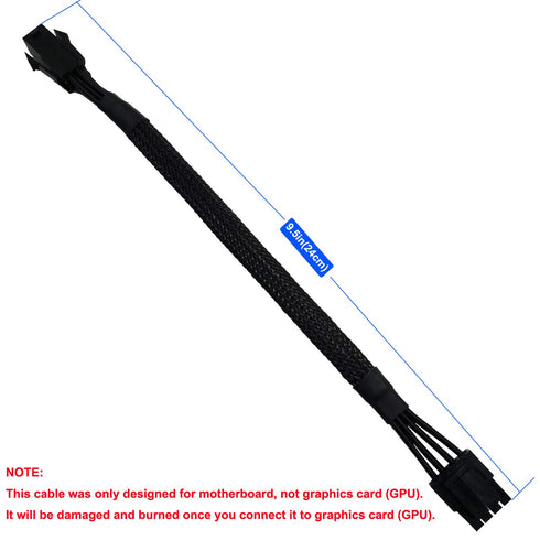 COMeap 2-Pack CPU Power Adapter, ATX to Motherboard 8 Pin Converter, Sleeved Cable, 9.5-inch (24cm) with ATX 4 Pin Port