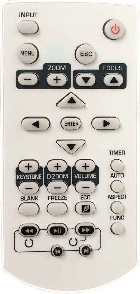 Replacement Projector Remote Control YT-130, Compatible for Casio XJ-A142, XJ-A147, XJ-A242, XJ-A247, XJ-A252