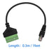 Poyiccot RJ45 Screw Terminal Adapter, RJ45 Male to 8 Pin Screw Terminal Connector for Cat5/6/7 AV CCTV, 12inch