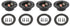 3 Double Binding Round Push Spring Loaded Jacks Connector Speaker Box Terminal Cup (Black - 4pcs)