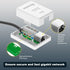 VCELINK Cat6 RJ45 Surface Mount Box | 1-Port, Compatible with UTP Cat6/Cat5e/Cat5, 5-Pack, White