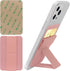 WWW Card Holder with Stand for Phone, PU Leather Credit Card Holder with 3M Adhesive Sticker for Smart Phones, Pink