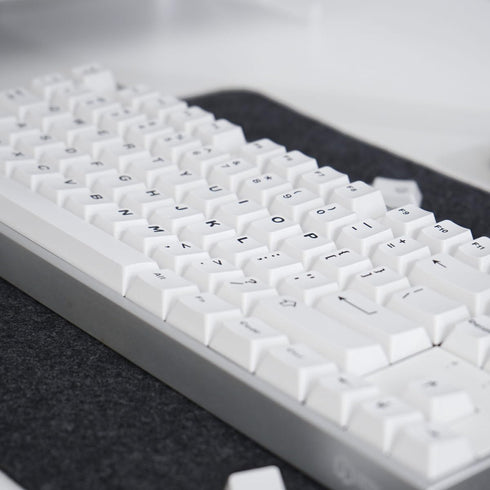 White Keycaps Set, Cherry Profile Doubleshot Bow Keycaps, 120 Keys Custom Keyboard Keycap for 60% 65% 70% 75% Cherry MX