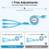 2Pack Multi Charging Cable, 4Ft Retractable 3 in 1 USB Charger for iPhone, Samsung, PS, Tablet & More. Fast Charging!