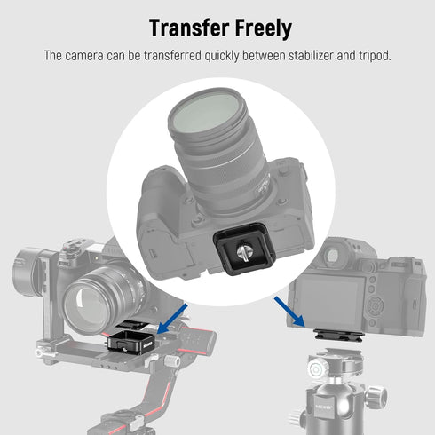 NEEWER Arca Type Quick Release Plate Kit, DSLR Camera Mount Adapter, Max Load 17.6lb/8kg