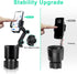 Car Cup Holder Expander with Phone Mount, 360° Rotation Cell Phone Holder for Car, Compatible with iPhone All