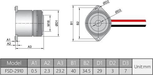 Fielect 5Pcs Alarm Buzzer DC12V 90dB Active Electronic Buzzer, Continuous Sound Beep Speaker