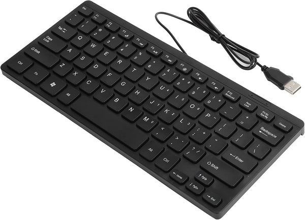 Mini USB Wired Waterproof Multimedia Keyboard K1000 with 1.1M Cable, Compact Ergonomic Design