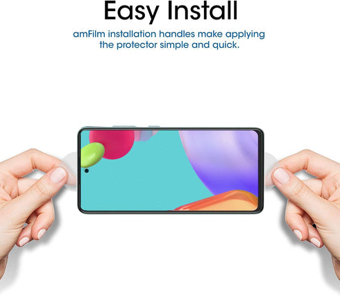 amFilm (3 Pack) Tempered Glass Screen Protector for Samsung Galaxy A53/A52/S20 FE 6.5'', Easy Installation